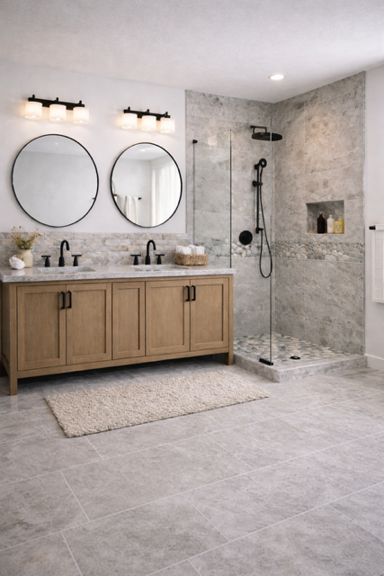 ceramic tile for stylish bathroom designs