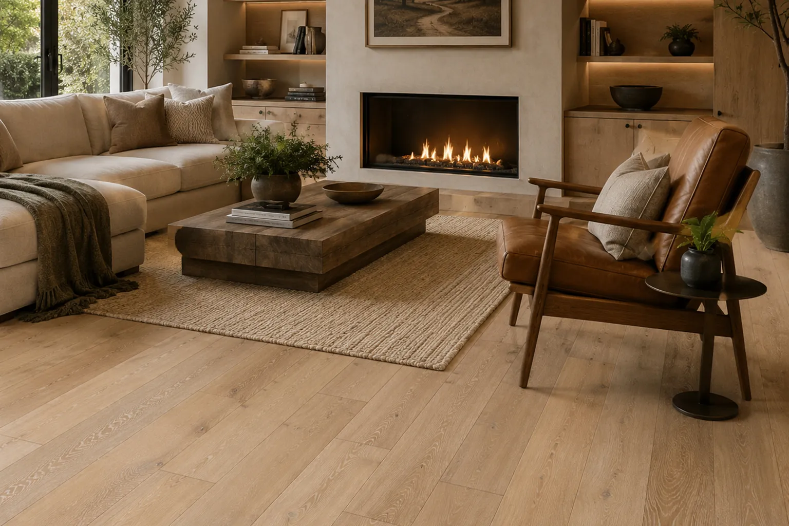 luxury living room with warm oak hardwood flooring and modern organic interior design – karpet king design center luxury living room with warm oak hardwood flooring and modern organic interior design