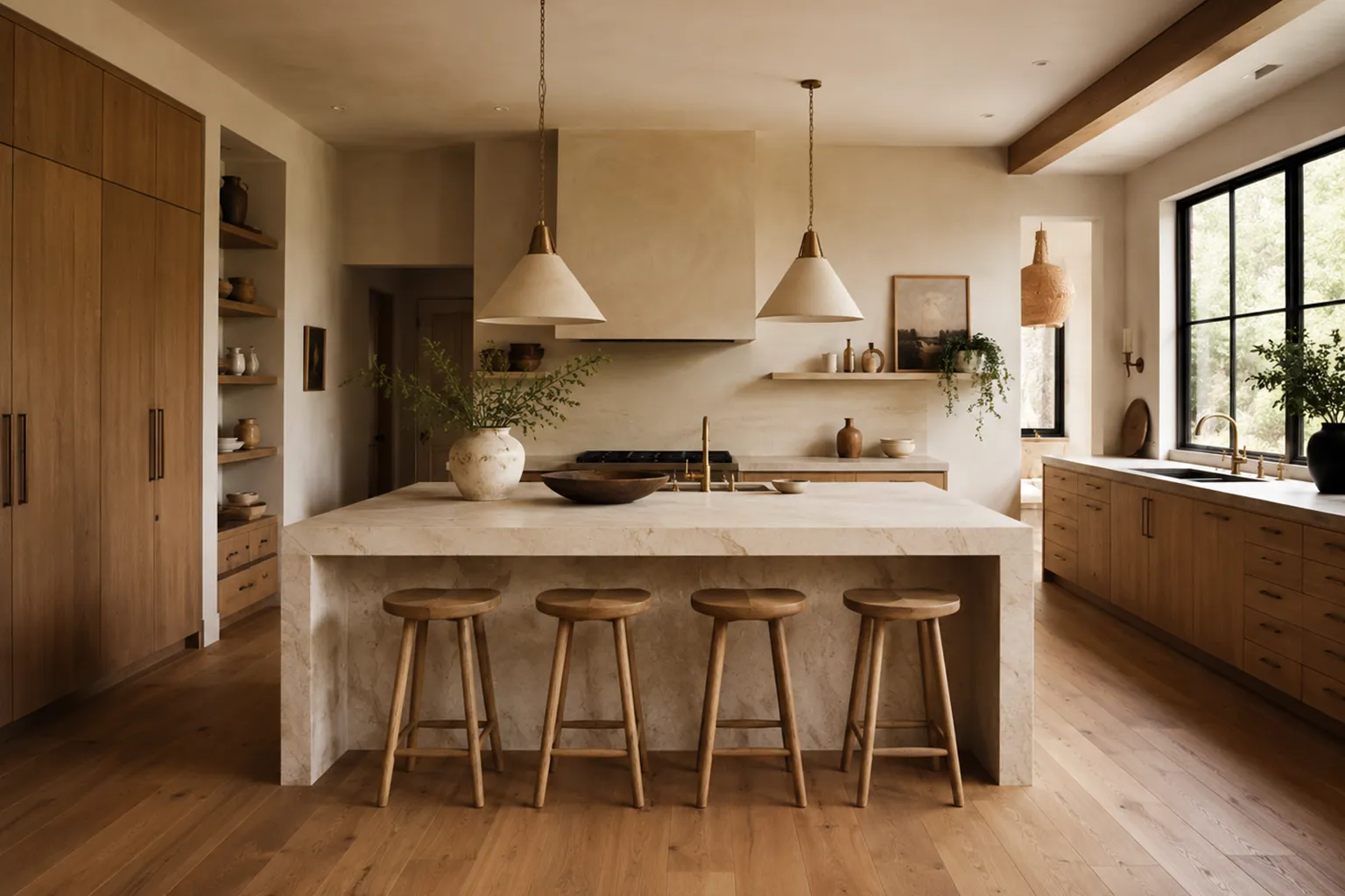 warm minimalist kitchen with matte hardwood flooring and luxury organic interior design – karpet king design center warm minimalist kitchen with matte hardwood flooring and luxury organic interior design.